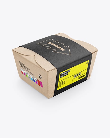 Kraft Paper Box in Sleeve Mockup - Packaging mockups
