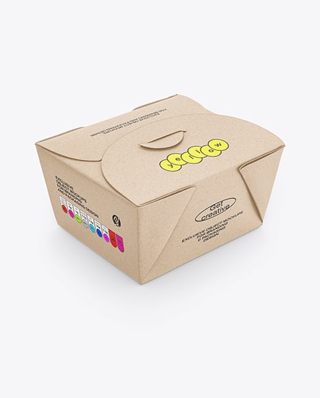 Kraft Paper Box in Sleeve Mockup