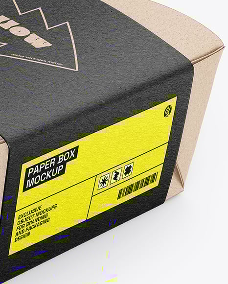 Kraft Paper Box in Sleeve Mockup