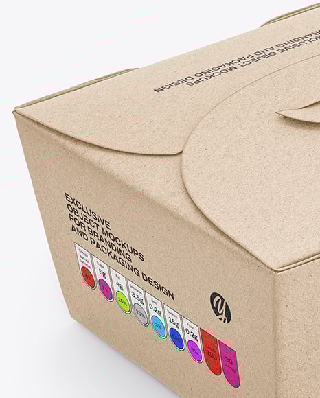 Kraft Paper Box in Sleeve Mockup