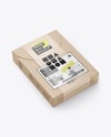 Kraft Paper Box in Translucent Plastic Sleeve Mockup
