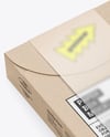 Kraft Paper Box in Translucent Plastic Sleeve Mockup