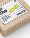 Kraft Paper Box in Translucent Plastic Sleeve Mockup