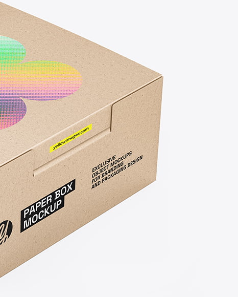 Kraft Paper Box Mockup
