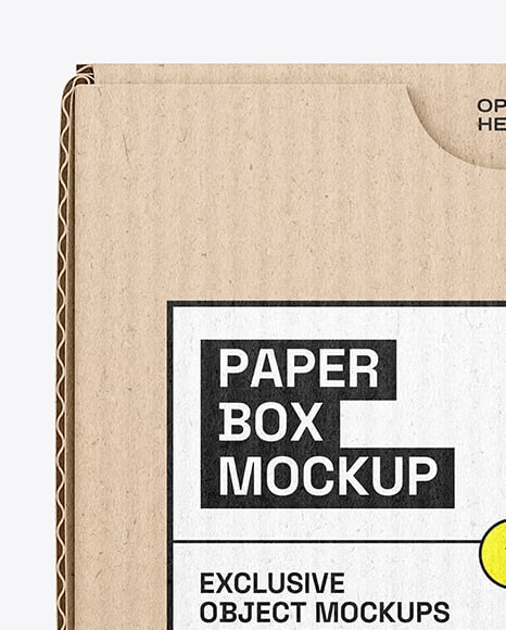 Kraft Paper Cardboard Box Mockup