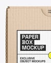 Kraft Paper Cardboard Box Mockup