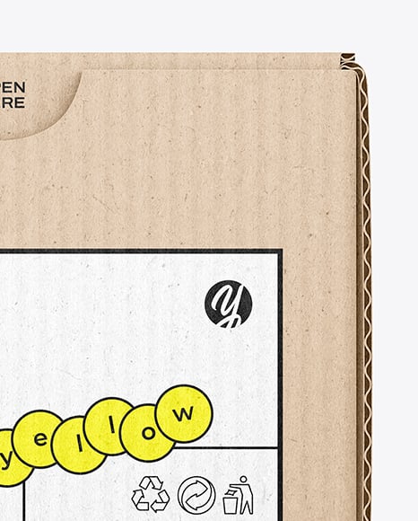Kraft Paper Cardboard Box Mockup