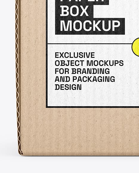 Kraft Paper Cardboard Box Mockup