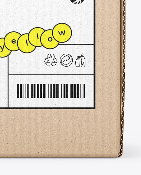 Kraft Paper Cardboard Box Mockup