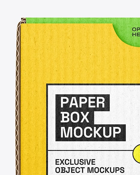 Kraft Paper Cardboard Box Mockup