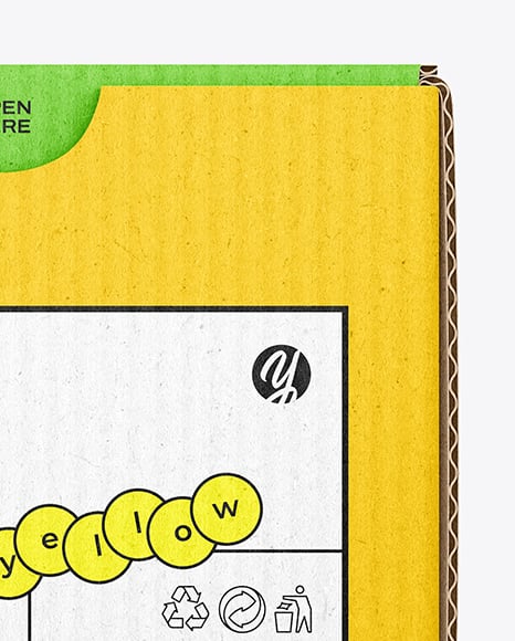 Kraft Paper Cardboard Box Mockup