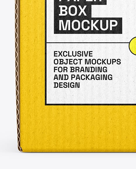 Kraft Paper Cardboard Box Mockup