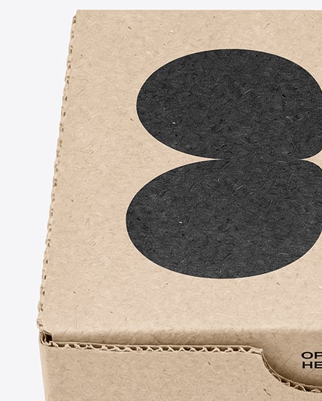 Kraft Paper Cardboard Box Mockup