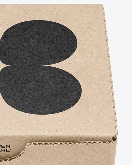 Kraft Paper Cardboard Box Mockup