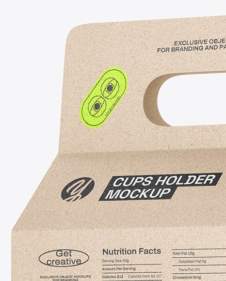 Kraft Paper Coffee Cups Carrier Mockup