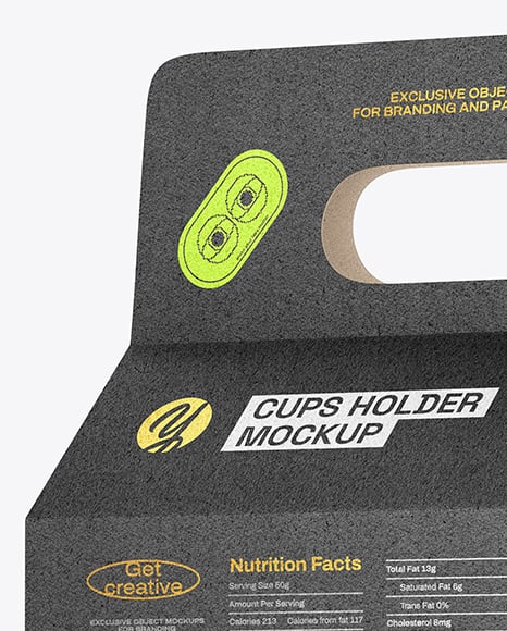 Kraft Paper Coffee Cups Carrier Mockup