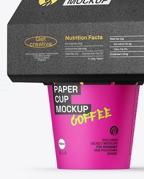 Kraft Paper Coffee Cups Carrier Mockup