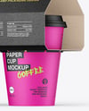 Kraft Paper Coffee Cups Carrier Mockup