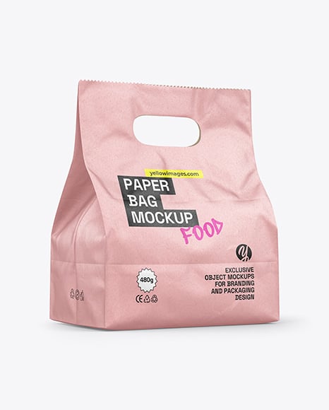 Kraft Paper Food Bag Mockup