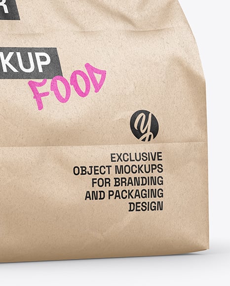 Kraft Paper Food Bag Mockup