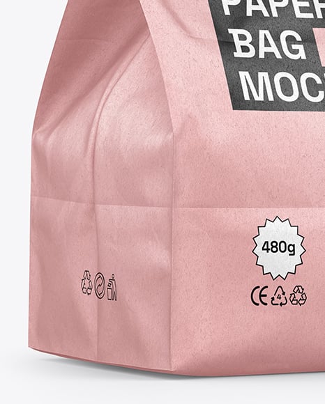 Kraft Paper Food Bag Mockup