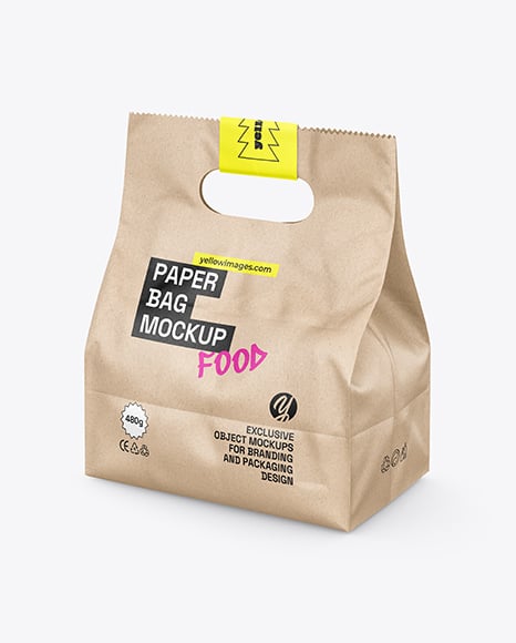 Kraft Paper Food Bag Mockup