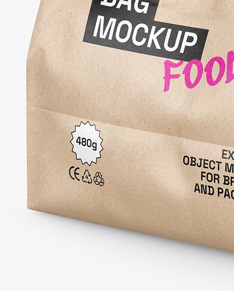 Kraft Paper Food Bag Mockup