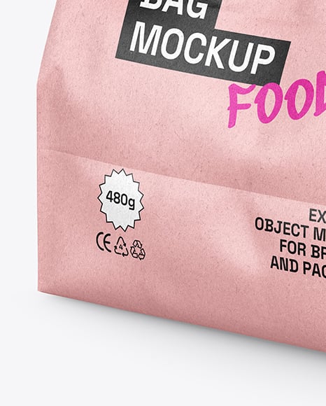 Kraft Paper Food Bag Mockup