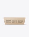 Kraft Paper Food Box with Clear Plastic Lid in Sleeve Mockup
