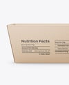 Kraft Paper Food Box with Clear Plastic Lid in Sleeve Mockup