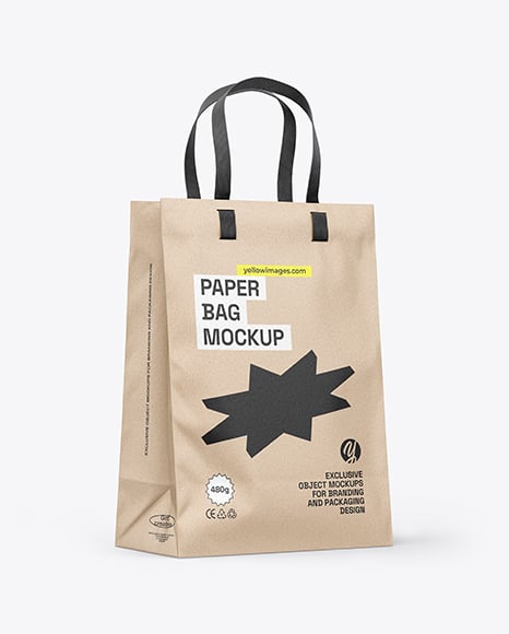 Kraft Paper Shopping Bag Mockup