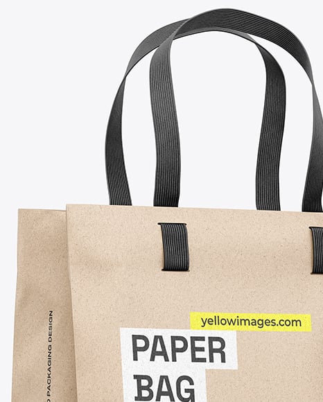 Kraft Paper Shopping Bag Mockup