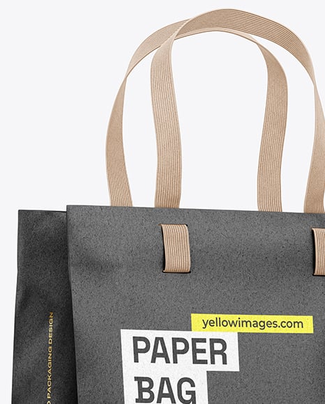 Kraft Paper Shopping Bag Mockup