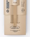 Kraft Paper Sushi Box in Sleeve with Chopsticks Mockup