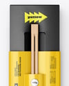 Kraft Paper Sushi Box in Sleeve with Chopsticks Mockup