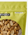 Kraft Stand-up Pouch with Salted Peanut Mockup