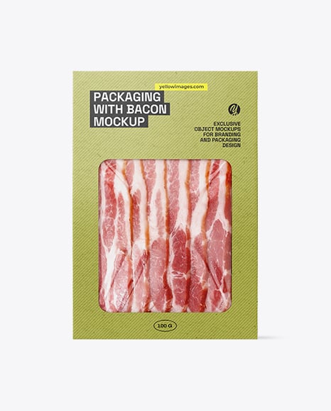 Ktaft Packaging W Sliced Bacon ​Mockup