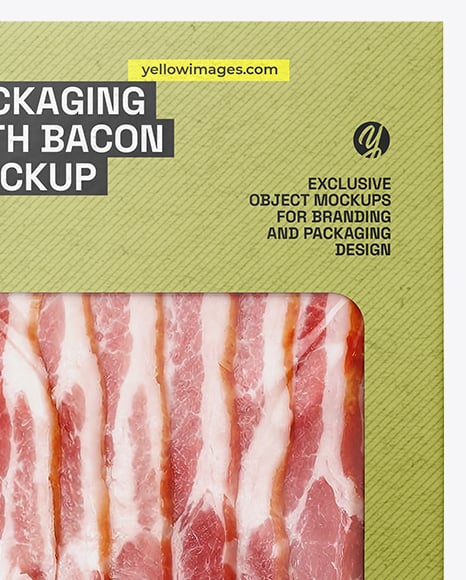 Ktaft Packaging W/ Sliced Bacon ​Mockup