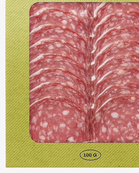 Ktaft Packaging W/ Sliced Salami ​Mockup