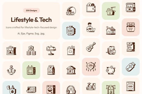 Lifestyle and Tech Icons