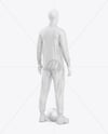 Long Sleeve Full Zipper Tracksuit Mockup - Back Half Side View