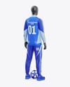 Long Sleeve Full Zipper Tracksuit Mockup - Back Half Side View