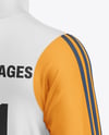 Long Sleeve Full Zipper Tracksuit Mockup - Back Half Side View