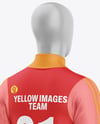 Long Sleeve Full Zipper Tracksuit Mockup - Back Half Side View