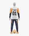 Long Sleeve Full Zipper Tracksuit Mockup - Back View