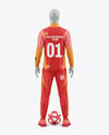 Long Sleeve Full Zipper Tracksuit Mockup - Back View