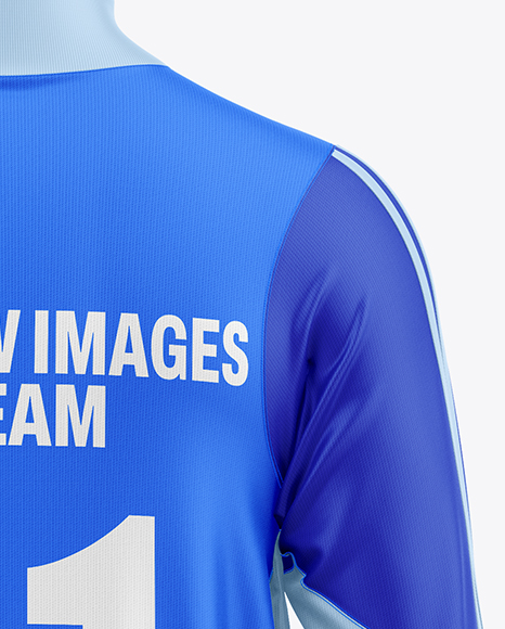 Long Sleeve Full Zipper Tracksuit Mockup - Back View