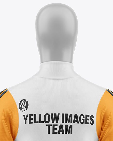 Long Sleeve Full Zipper Tracksuit Mockup - Back View