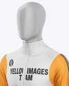 Long Sleeve Full Zipper Tracksuit Mockup - Half Side View