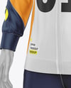Long Sleeve Full Zipper Tracksuit Mockup - Half Side View